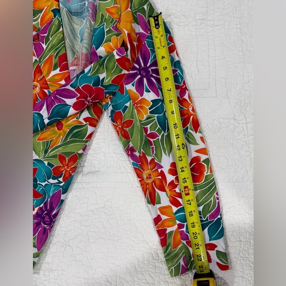 Lizsport Womens Colorful Floral Blazer Jacket Size L - Picture 6 of 11